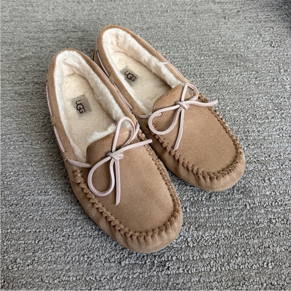 UGG Chestnut Suede Moccasin Loafers